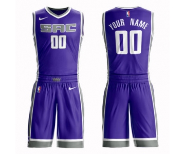 Kings Purple Men's Customized Nike Swingman Jersey(With Shorts)