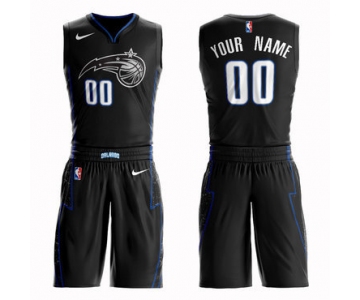 Magic Black 2018-19 City Edition Men's Customized Nike Swingman Jersey(With Shorts)