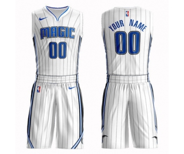 Magic White Men's Customized Nike Swingman Jersey(With Shorts)