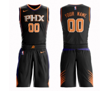 Suns Black Men's Customized Nike Swingman Jersey(With Shorts)