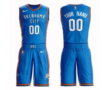 Thunder Blue Men's Customized Nike Swingman Jersey(With Shorts)