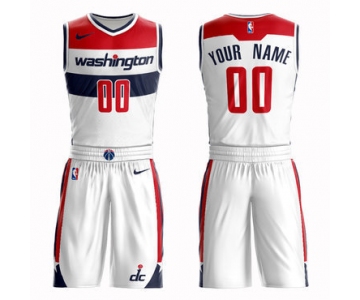 Wizards White Men's Customized Nike Swingman Jersey(With Shorts)