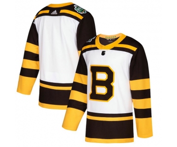 Men's Boston Bruins blank adidas 2019 Winter Classic Authentic Custom White Jersey