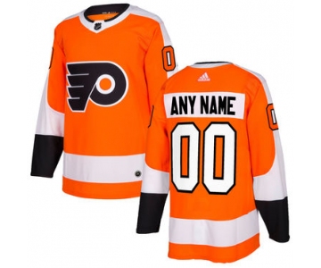 Custom Men's Philadelphia Flyers Orange Home Authentic Stitched Adidas NHL Jersey