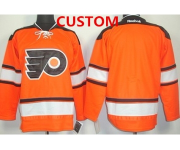 Custom Philadelphia Flyers Blank 2012 Winter Classic Orange Jersey