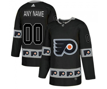 Men's Philadelphia Flyers Custom Black Team Logos Fashion Adidas Jersey