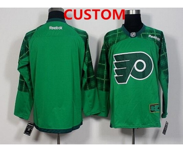 Men's Philadelphia Flyers Custom Green 2016 St. Patrick's Day Hockey Jersey