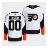 Men's Philadelphia Flyers Custom White 2022 Reverse Retro Stitched Jersey