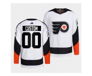 Men's Philadelphia Flyers Custom White 2022 Reverse Retro Stitched Jersey