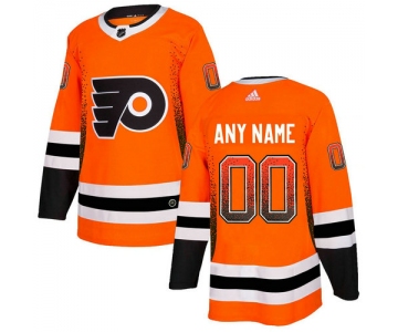 Men's Philadelphia Flyers Orange Customized Drift Fashion Adidas Jersey