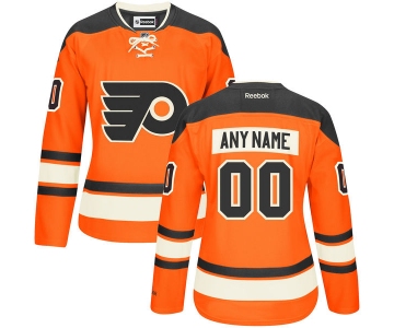 Women's Philadelphia Flyers Orange Alternate Custom Stitched NHL Reebok Hockey Jersey