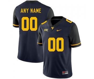 West Virginia Mountaineers Navy Men's Customized College Jersey