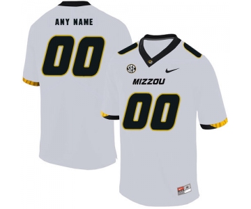 Missouri Tigers Customized White Nike College Football Jersey