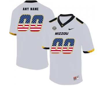 Missouri Tigers Customized White USA Flag Nike College Football Jersey