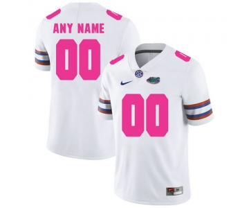 Florida Gators White Men's Customized 2018 Breast Cancer Awareness College