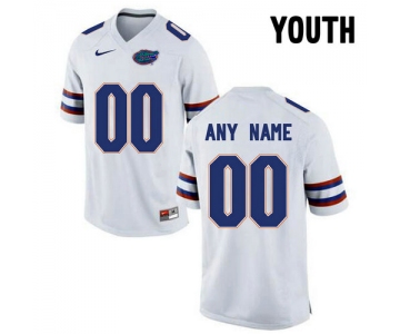 Florida Gators White Youth Customized College Jersey