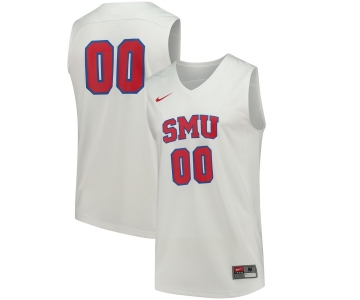 Nike Custom SMU Mustangs White Performance Basketball Jersey