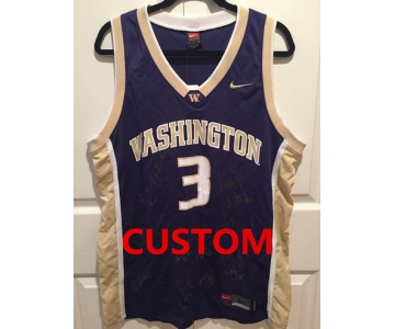 Custom NEW Nike Team Washington Huskies 2005 Team Signed Brandon Roy Jersey