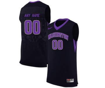 Washington Huskies Black College Basketball Customized Men's Jersey