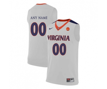 Virginia Cavaliers White Men's Customized College Basketball Jersey