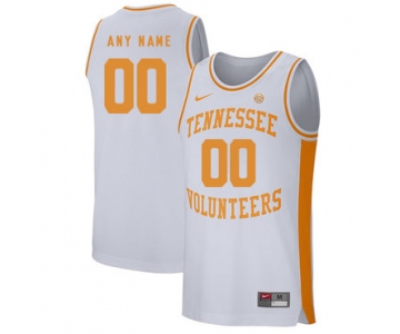 Tennessee Volunteers Customized White College Basketball Jersey