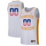 Tennessee Volunteers Customized White USA Flag College Basketball Jersey