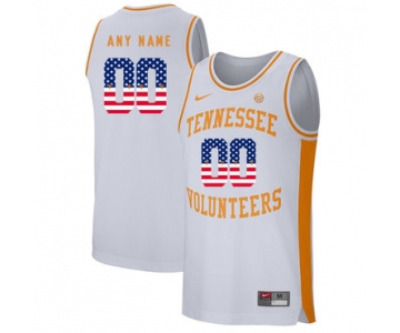 Tennessee Volunteers Customized White USA Flag College Basketball Jersey