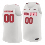 Ohio State Buckeyes White Men's Customized College Basketball Jersey