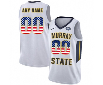 Murray State Racers Customized White USA Flag College Basketball Jersey