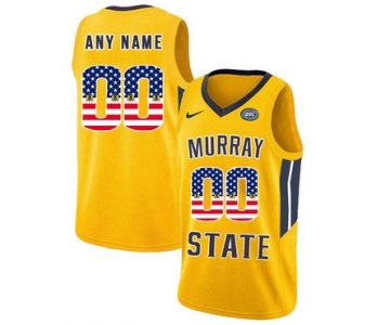 Murray State Racers Customized Yellow USA Flag College Basketball Jersey