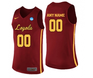 Loyola (Chi) Ramblers Red Men's Customized College Basketball Jersey