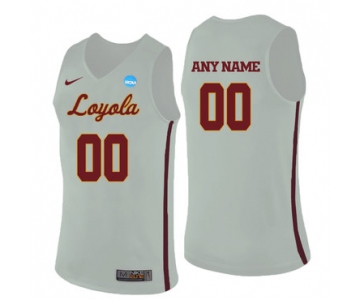 Loyola (Chi) Ramblers White Men's Customized College Basketball Jersey