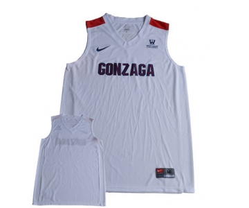 Gonzaga Bulldogs White Men's Customized College Basketball Jersey