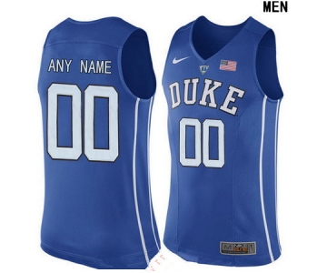 Men's Duke Blue Devils Custom Nike Performance Elite College Basketball Jersey - Royal Blue