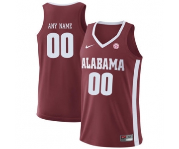 Alabama Crimson Tide Red Men's Customized College Basketball Jersey