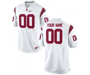 Mens USC Trojans 2015 Nike White Custom Replica Football Jersey