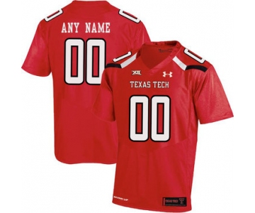 Texas Tech Red Men's Customized College Football Jersey