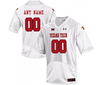 Texas Tech White Men's Customized College Football Jersey