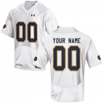 Mens Notre Dame Fighting Irish 2015 Under Armour White Custom Replica Football Jersey