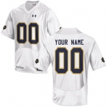 Mens Notre Dame Fighting Irish 2015 Under Armour White Custom Replica Football Jersey