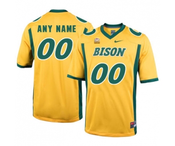 North Dakota State Bison Gold Men's Customized College Football Jersey