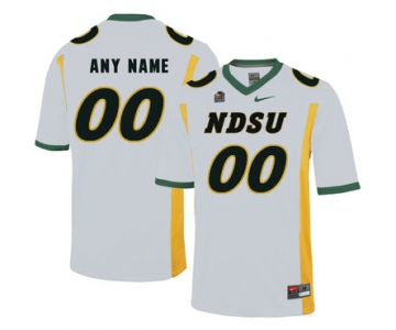 North Dakota State Bison White Men's Customized College Football Jersey