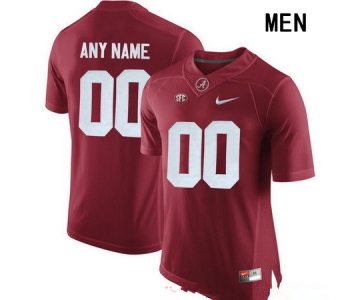 Men's Alabama Crimson Tide Custom College Football Nike Limited Jersey - Crimson Red