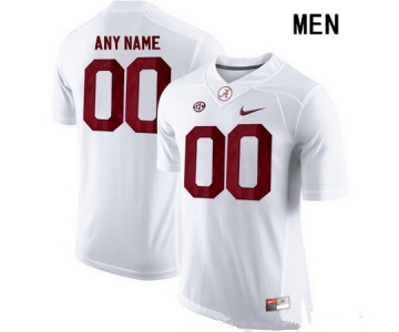 Men's Alabama Crimson Tide Custom College Football Nike Limited Jersey - White