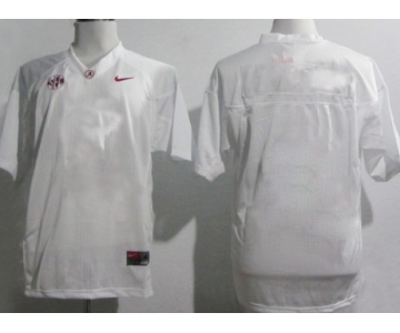 Men's Alabama Crimson Tide Customized White Jersey