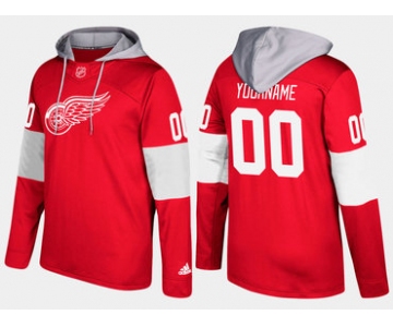 Adidas Red Wings Men's Customized Name And Number Red Hoodie