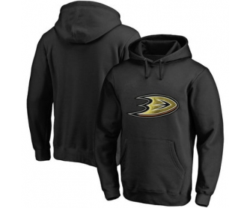 Anaheim Ducks Black Men's Customized All Stitched Pullover Hoodie