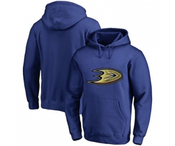 Anaheim Ducks Blue Men's Customized All Stitched Pullover Hoodie