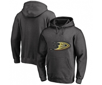 Anaheim Ducks Dark Gray Men's Customized All Stitched Pullover Hoodie