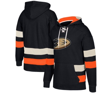 NHL Anaheim Ducks Black Men's Customized All Stitched Hooded Sweatshirt